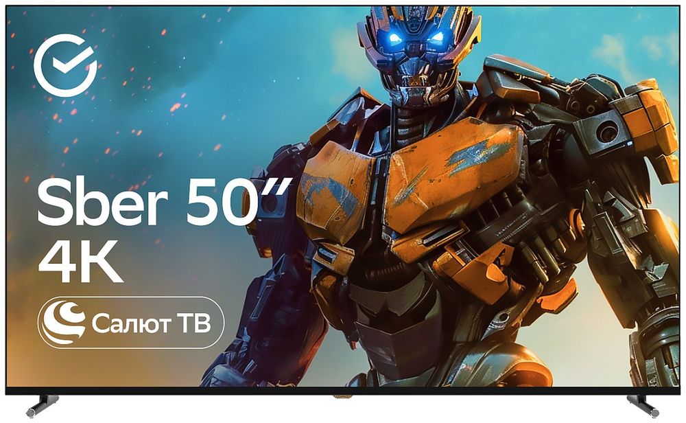 ЖК телевизор Sber SDX-50UQ6032 (UHD Smart,Салют ТВ,metal framele