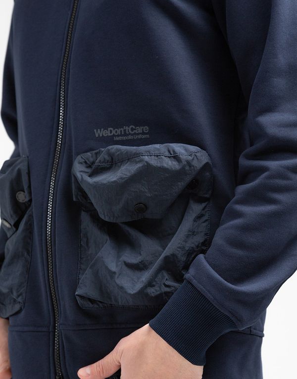 Худи We Don’t Care Rolled Up Zip Hoodie Navy - фото 6