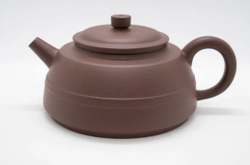 259038 Чайник ИСИН "Сянь Юань - Линия по кругу" 250мл, глина коричневый