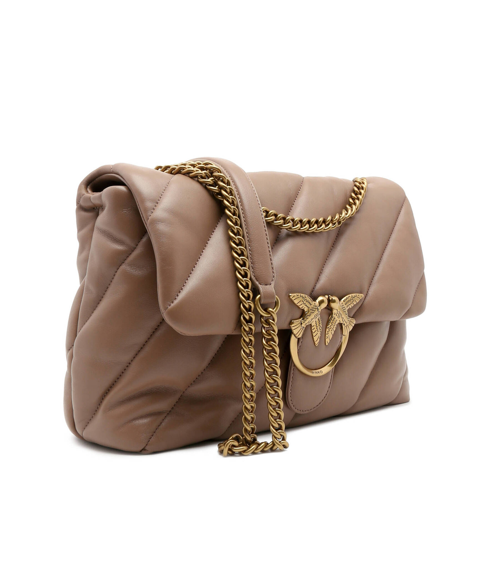 Кожаная сумка через плечо LOVE BIG PUFF CL SHEEP NAPPA Pinko - коричневый(100037 A0F2)