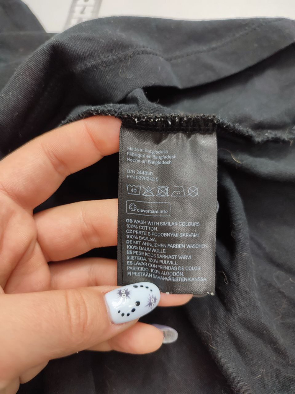 Футболка H&M черная 46 размер