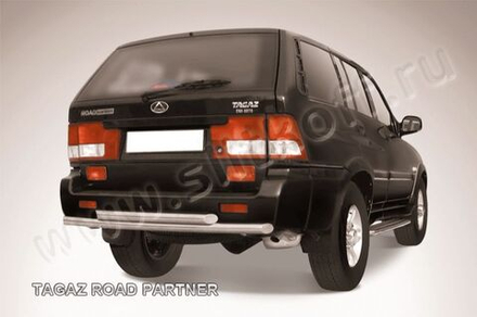 Защита заднего бампера (нержавейка) TAGAZ Road Partner (2008-2011) d57+d57