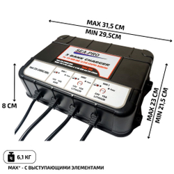 Зарядное устройство SEA-PRO ТЕ4-0287В (1х12В AGM, 1х12В LiFePo4, 1х24В LiFePo4)