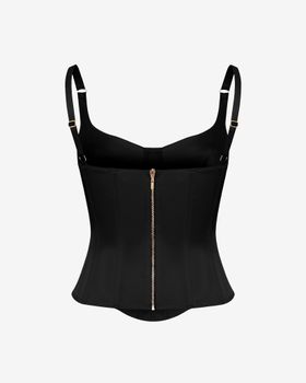 Топ-бюстье корсетного типа из атласа