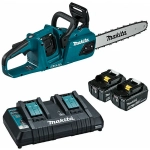 Makita DUC355PT2 пила цепная аккумуляторная (2 x 5.0 Ач, ЗУ)