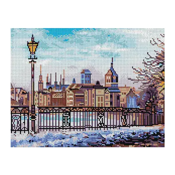 Almaz qaşlarla mozaika \ Алмазная мозаика \ Diamond painting ТРИ СОВЫ "Старый город", 30*40см, холст, картонная коробка с пластиковой ручкой