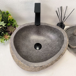Раковина из речного камня RS-63562 (45*40*16) 0122