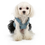 282 Сарафан джинсовый с фатином