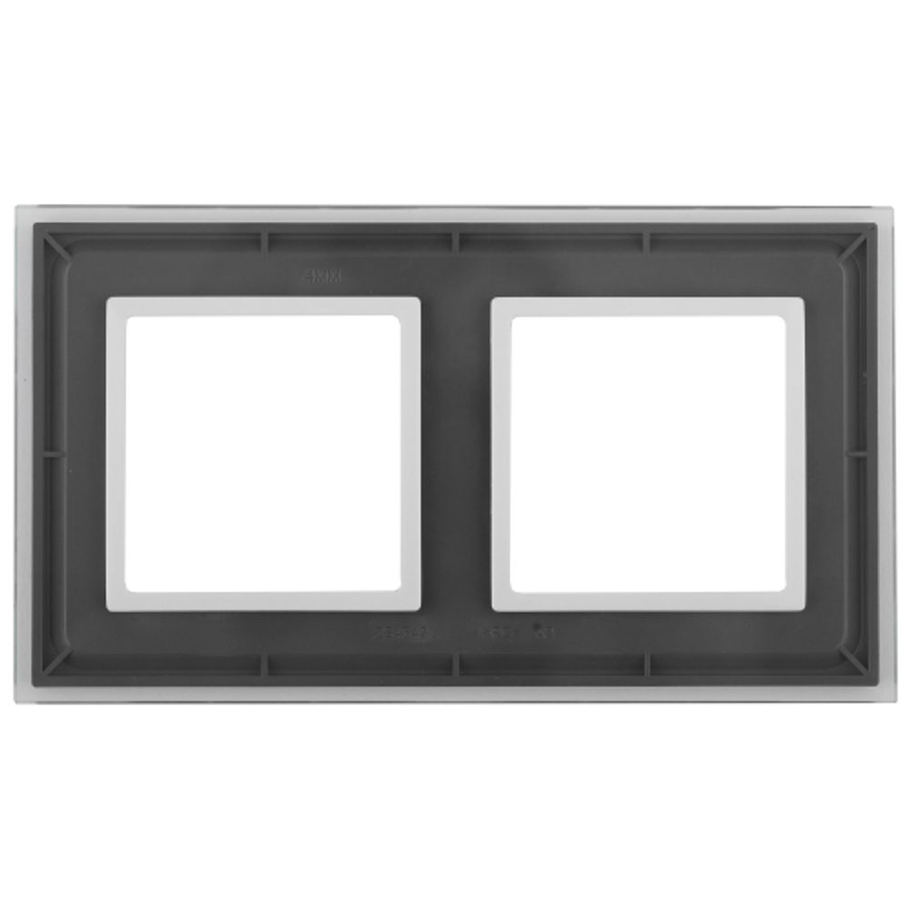 14-5102-00 ЭРА Рамка на 2 поста, стекло, Эра Elegance, прозрачный+бел