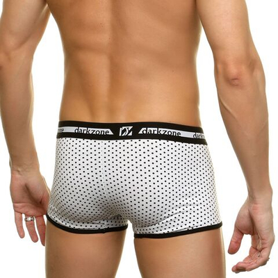 Белые трусы-боксеры в горошек (Размер: M) (Цвет: белый)