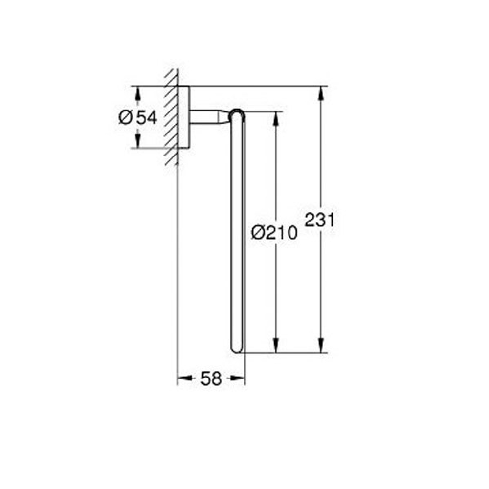 Держатель полотенца кольцо Grohe bau cosmopolitan 40460001