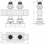 Вентиль Сунержа 2х1/2" прямой скрытый-скрытый EU50