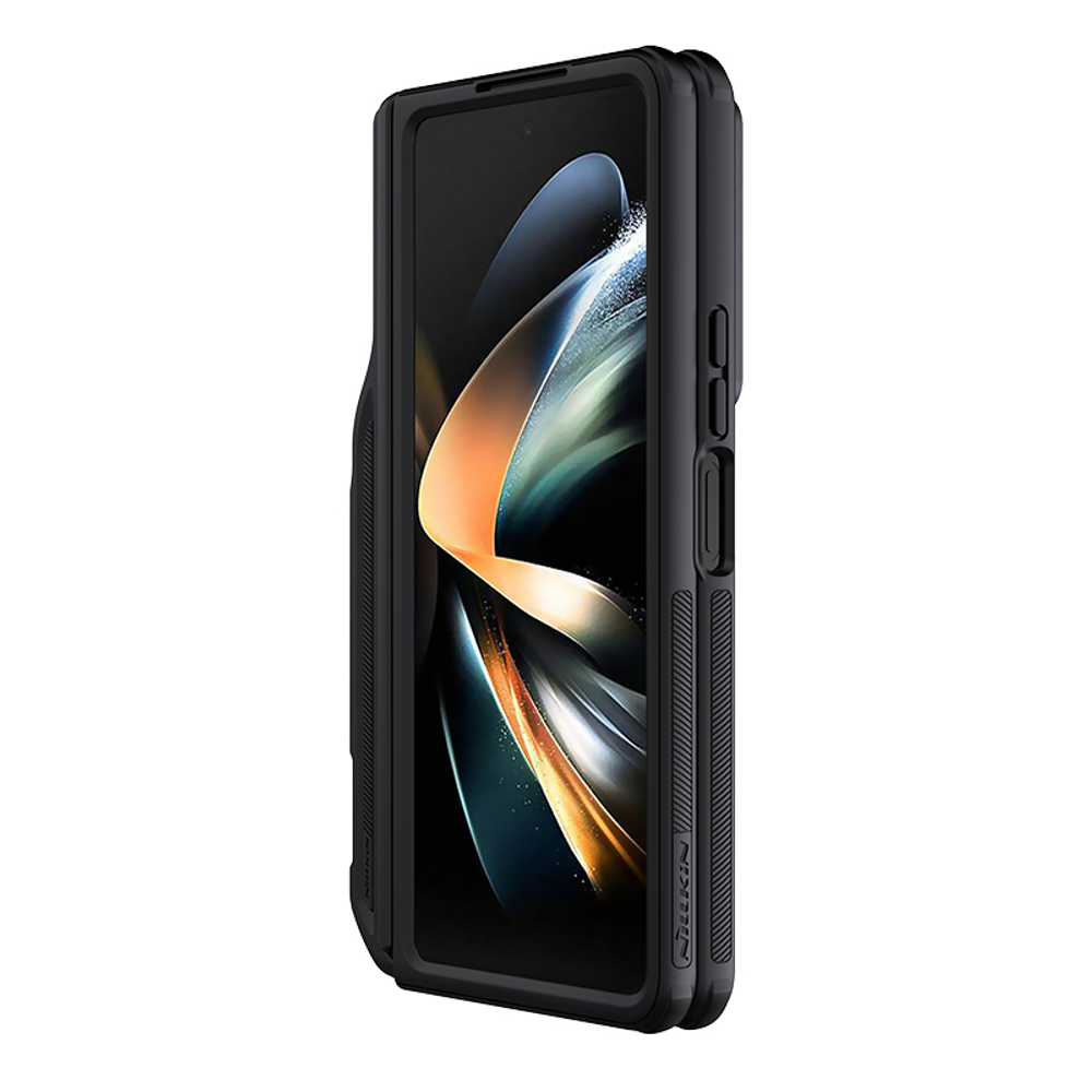 Чехол с держателем для S Pen на Samsung Galaxy Z Fold 5 от Nillkin, серия CamShield Fold Case-Pen Holder Version, с сдвижной шторкой для камеры