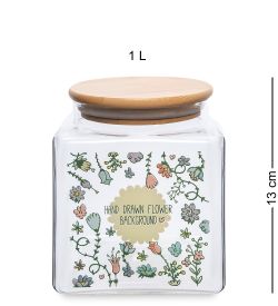 GS- 18/2 Банка для сыпучих «Цветочная феерия» 1л