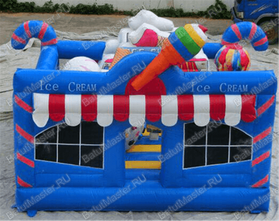 Коммерческий надувной батут "Мороженое" 6*6*3.5 м