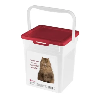 КОНТЕЙНЕР ДЛЯ КОРМА LUCKY PET 8Л КОШКИ (Бордовый)