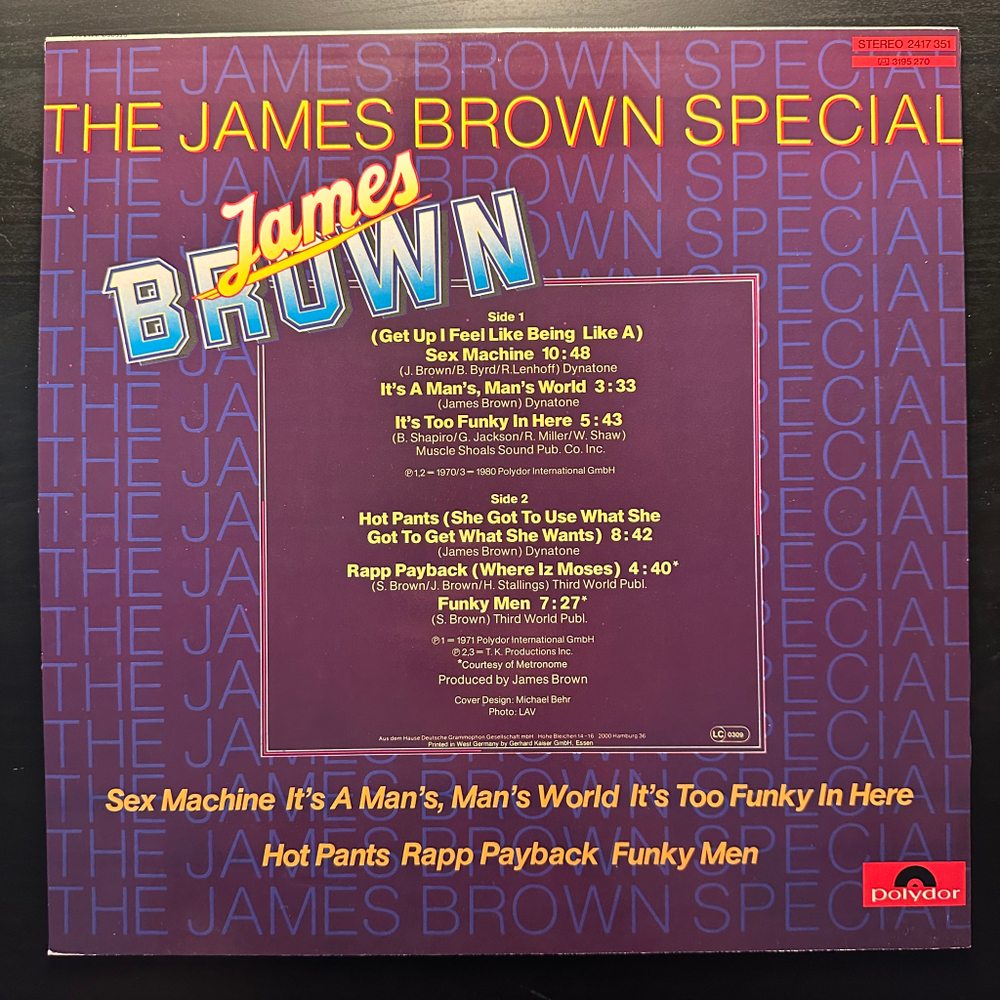 James Brown ‎– The James Brown Special (Германия 1980г.)