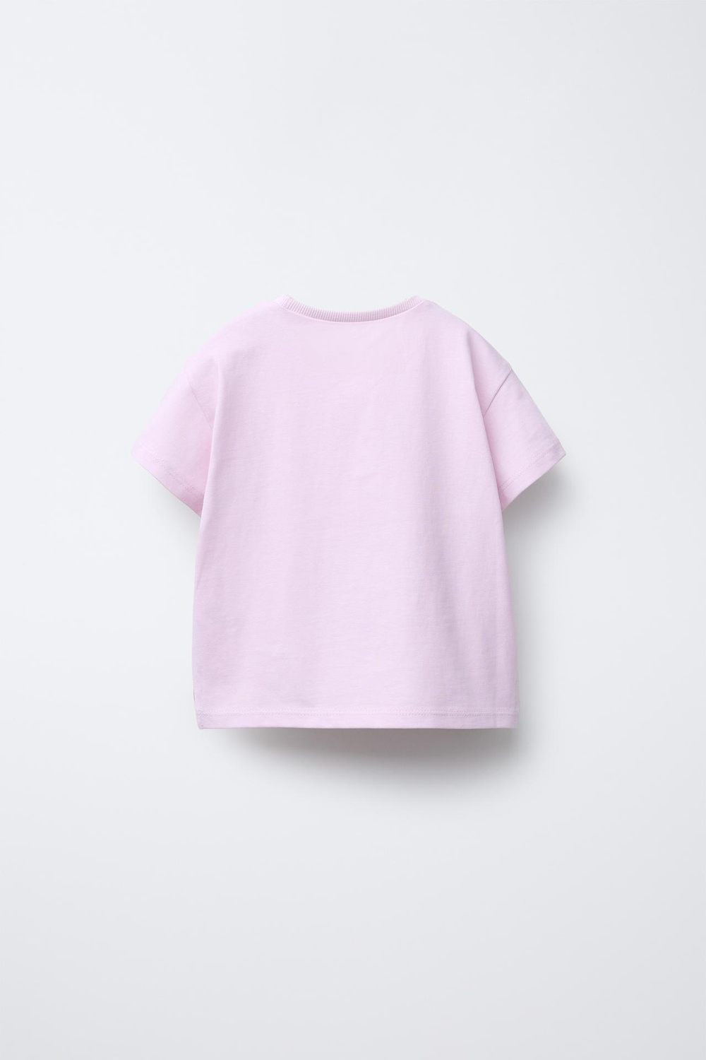 ZARA ФУТБОЛКА С БАНТАМИ, СВЕТЛАЯ МАЛЬВА