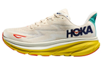 HOKA ONE ONE Cliffton 9 lightweight and comfortable mesh shock absorption, non-slip wear-resistant low-top training running shoes men's beige