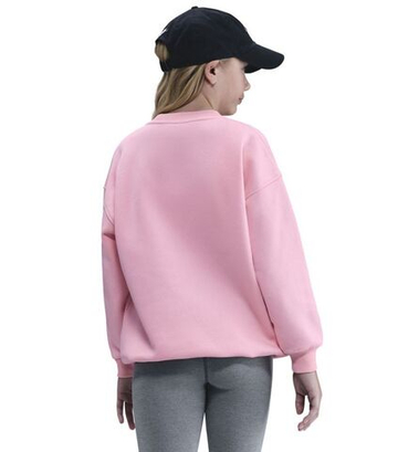 Кофта для девочки теннисная Nike Kids Sportswear Club Fleece Oversized - medium soft pink/white