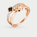 Кольцо для женщин из розового золота 585 пробы с фианитами (арт. 01-118563)