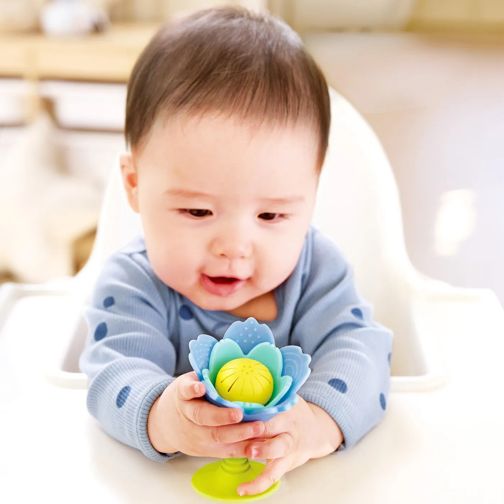 Погремушка "Малышам" Голубой цветок, 3в1