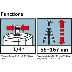 Штатив BOSCH BT150 для лазерного уровня с шарниром 1/4 дюйма