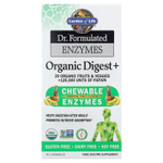 Garden of Life, В веганском протеине Dr. Сформулированные ферменты, Organic Digest +, вкус тропических фруктов, 90 жевательных таблеток
