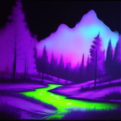 Краска AcidColors FLUORESCENT NEON акриловая Флуоресцентная художественная, фиолетовая
