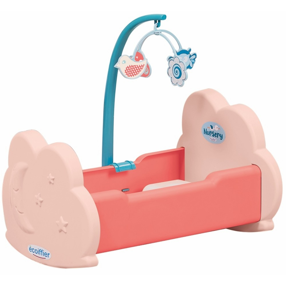 Ecoiffier Nursery - КОЛЫБЕЛЬ с каруселью + 6 аксессуаров Для куклы до 32 см 1835
