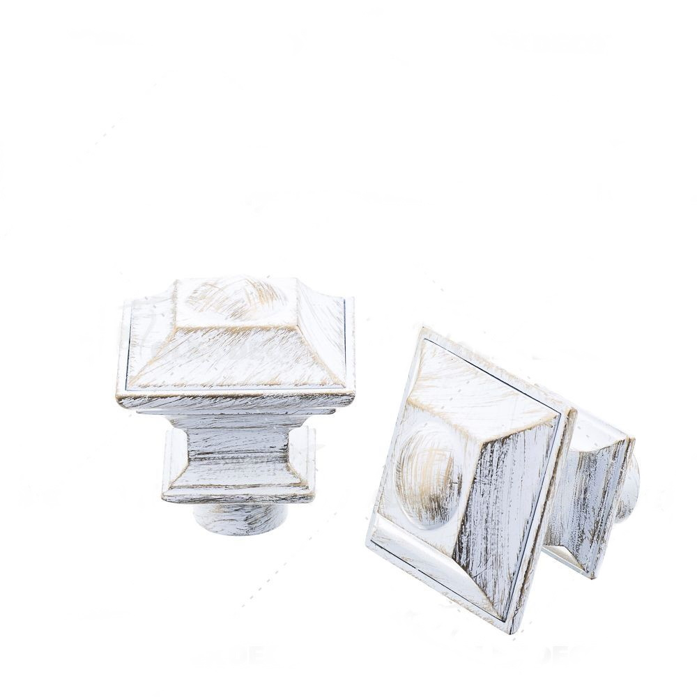 Наконечники металлические Верди d19 мм, цвет белое золото ампир