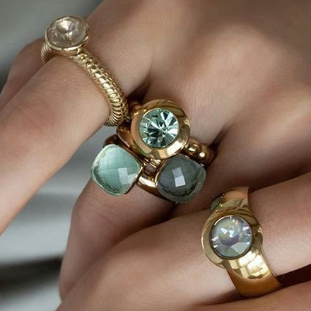 Кольцо Qudo FIRENZE 16.5 (G) Smoky Quartz 107001/40-5110 16.5 размер 16,5