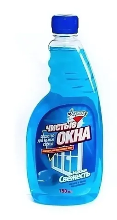 Средство для мытья стекол ЗОЛУШКА Морская свежесть сменный блок 750 мл
