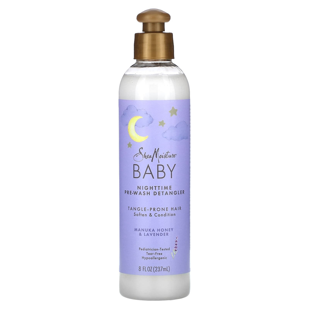SheaMoisture, Baby, средство для расчесывания волос перед смыванием перед сном, манука с медом и лавандой, 237 мл (8 жидк. унц.)