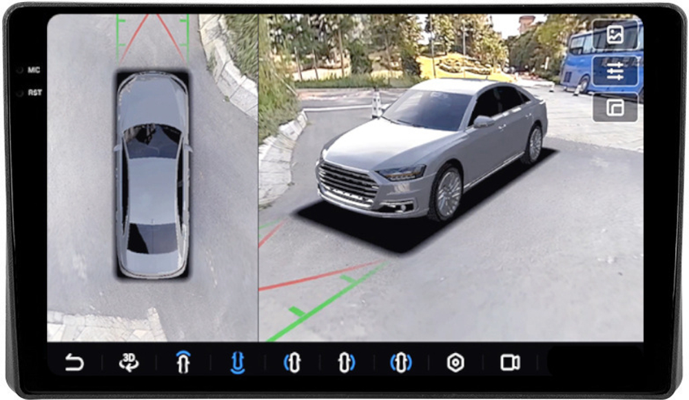 Магнитола для Toyota Raize 2019-2023+, Daihatsu Rocky - FarCar BX10-360-9643 монитор 10.36" 2K QLED на Android 13, 6Гб+128Гб, CarPlay, 4G SIM-слот, 4 камеры в комплекте