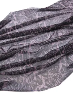 Мягкая сетка эластичная тату, питон IREY, серый/черный