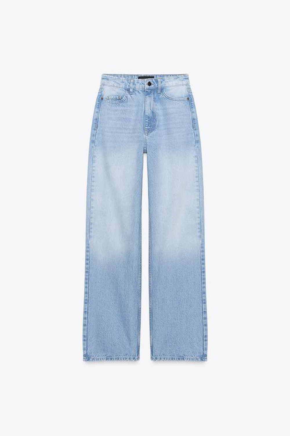 ZARA ДЖИНСЫ Z.04 FULL LENGTH С ВЫСОКОЙ ПОСАДКОЙ, ГОЛУБОЙ