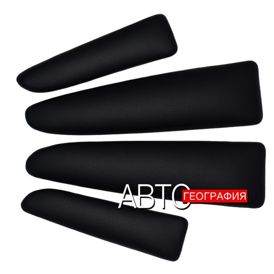 Мягкие накладки на ручки дверей Nissan Qashqai (2006-2013) из экокожи