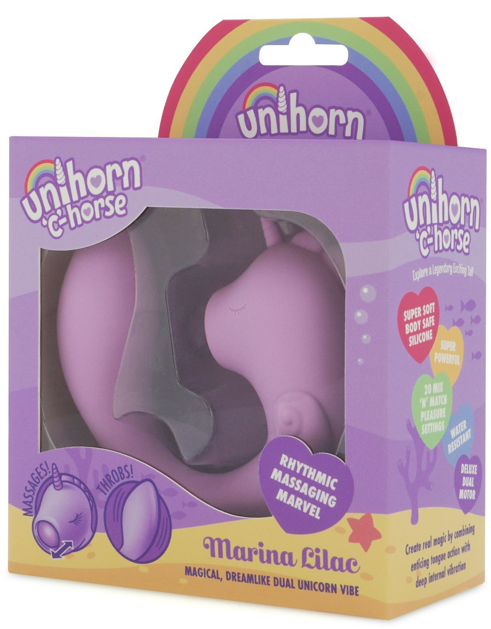 Сиреневый С-образный вибромассажер C Horse Marina Lilac с функцией пульсации (Цвет: фиолетовый)