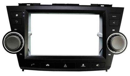 Магнитола для Toyota Highlander 2 2007-2013 XU40 - Parafar PF035T2RN2K на Android 13, QLED+2K, ТОП процессор, 4Гб+32Гб, CarPlay, 4G SIM-слот (крутилки декоративные)