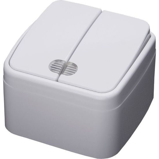 Выключатель 2-кл о/у 250 В, 10 А с индикатором Basic белый 39030 PSW10-32-20