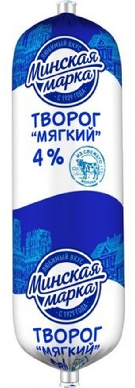 Творог мягкий 4% 400г. Минская марка