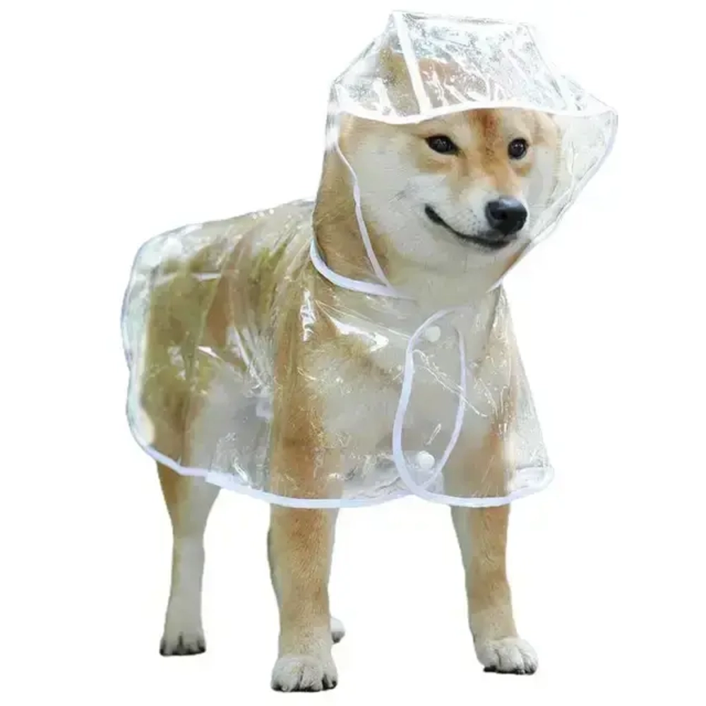 Дождевик для мелких пород собак «KOMFORT», прозрачный, р XL