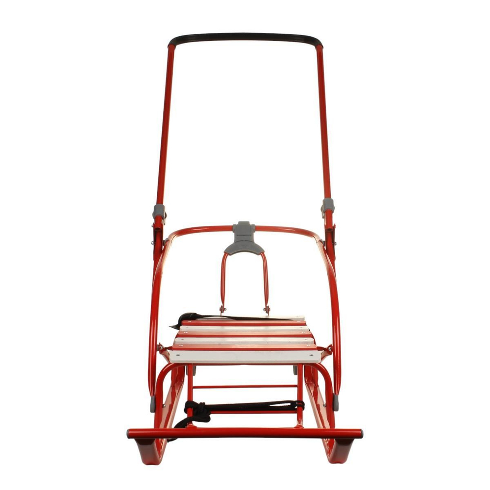 Санки "Nikki 2 " складная спинка, ручка, цвет алый