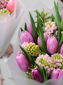 Дуо букет Гиацинты и Тюльпаны
