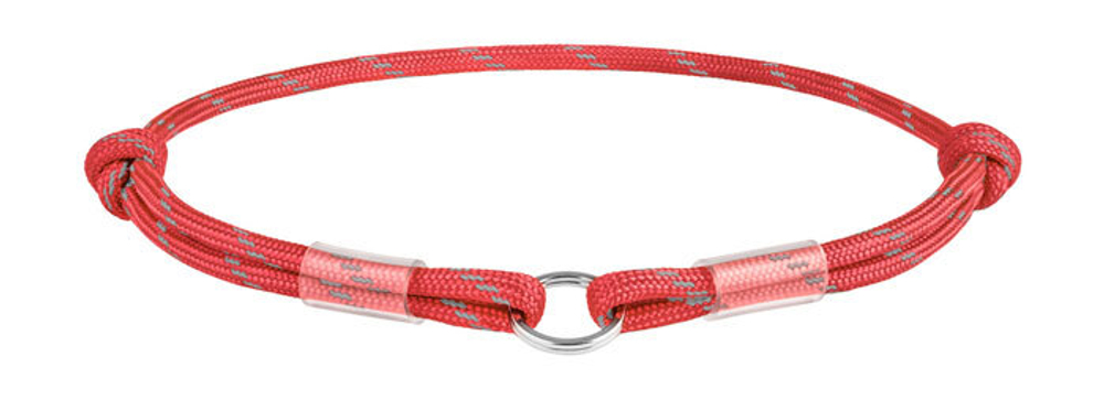 Шнурок WAUDOG Smart ID, светоотражающий, S, Д 4 мм, Дл 25-45 см красный