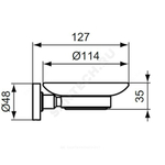 Мыльница с держателем прозрачное стекло IOM хром Ideal Standard A9123AA