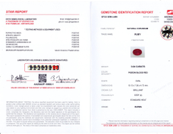 Рубин, Овал, 2 шт / 6,07 карат, Бирма