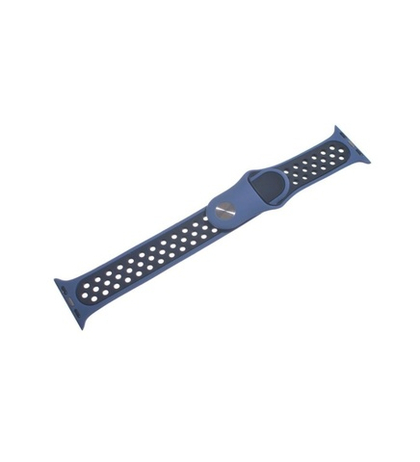 Браслет-ремешок для Apple Watch SPORT (38-40mm) черный+синий