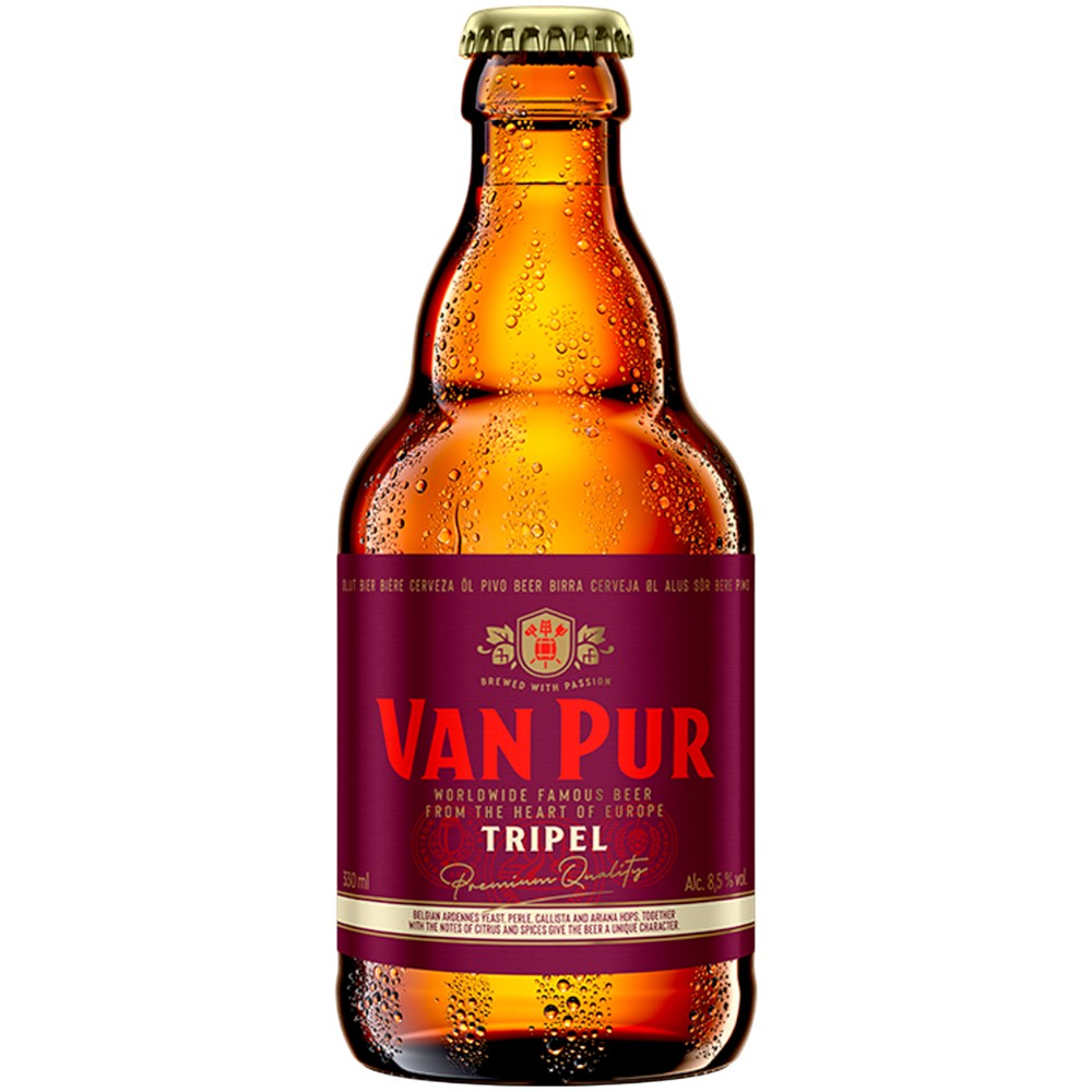 Пиво Van Pur Tripel, светлое пастеризованное Glass 0,33 л.